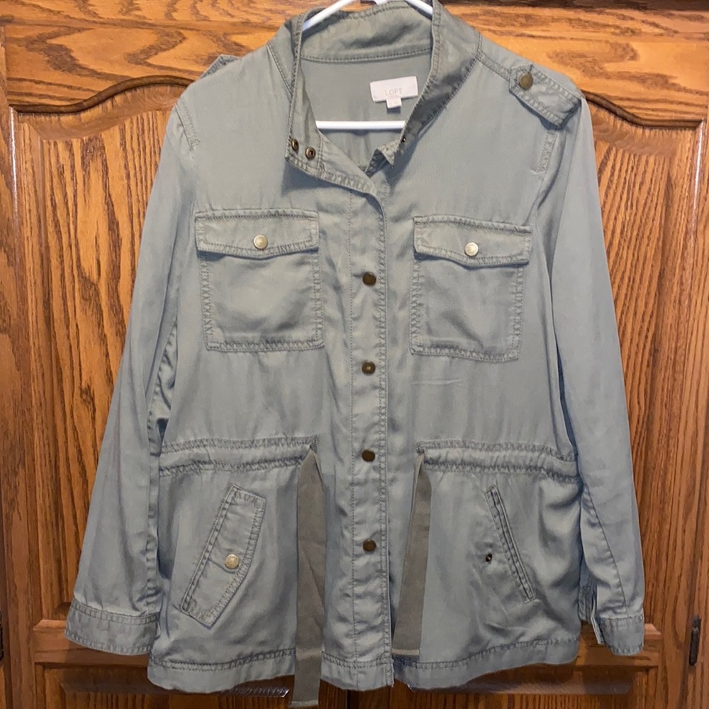 Loft green utility jacket